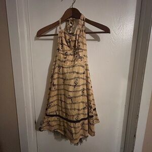 Hot Top Musical Note Halter Dress -size small /medium